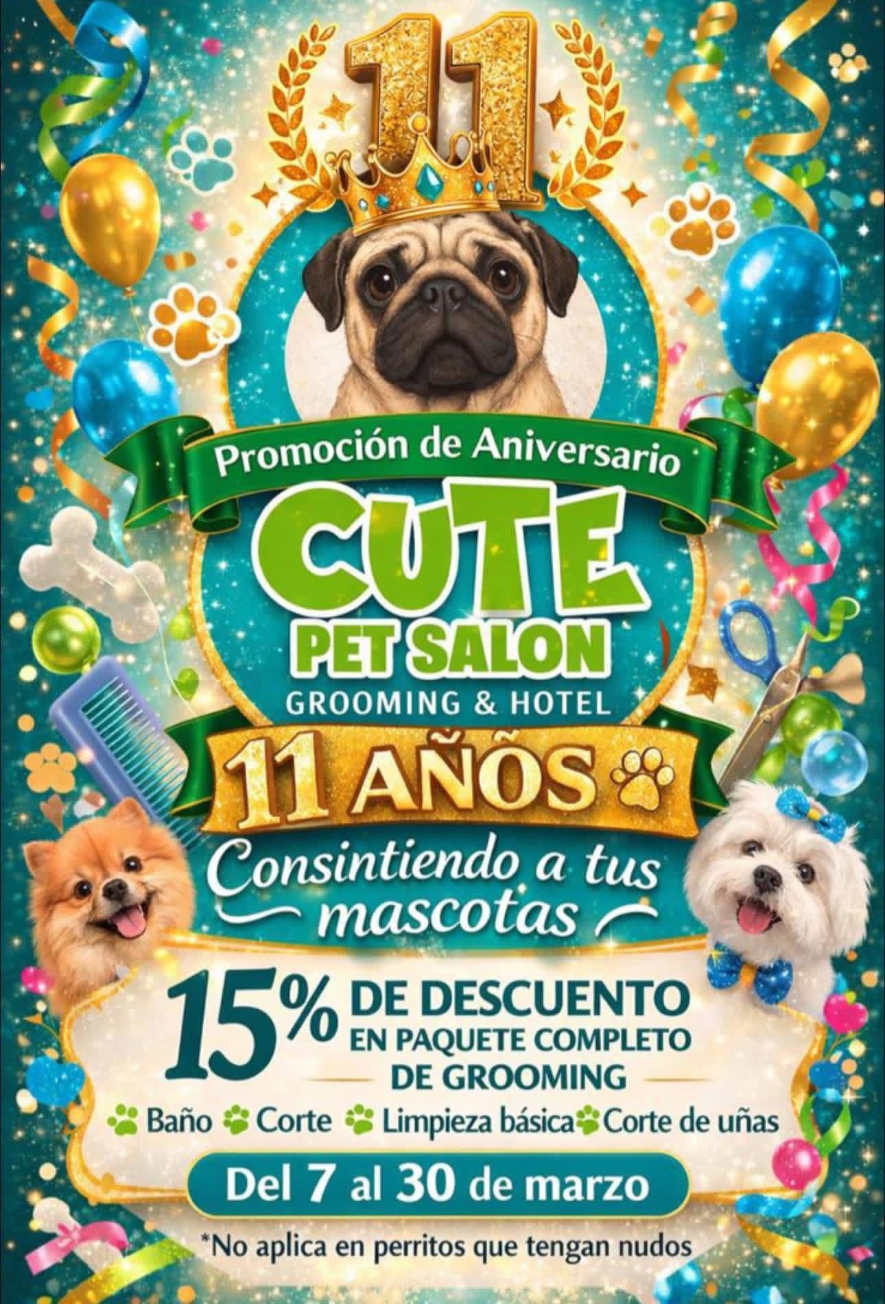 Promoción Febrero Cute Pet Salon